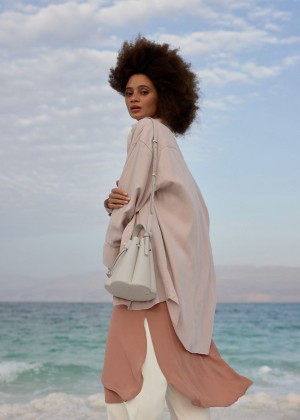 Polene Numéro Huit Mini Women's Bags White | 196-FBDNSU