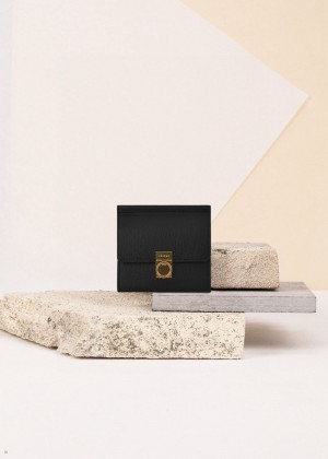 Polene Numéro Sept Women's Wallets Black | 650-ENUPVR