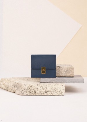 Polene Numéro Sept Women's Wallets Blue | 926-BFMWRX
