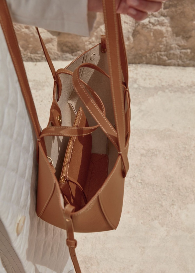 Polene Cyme Mini Women's Bags Brown | 520-JISPDE