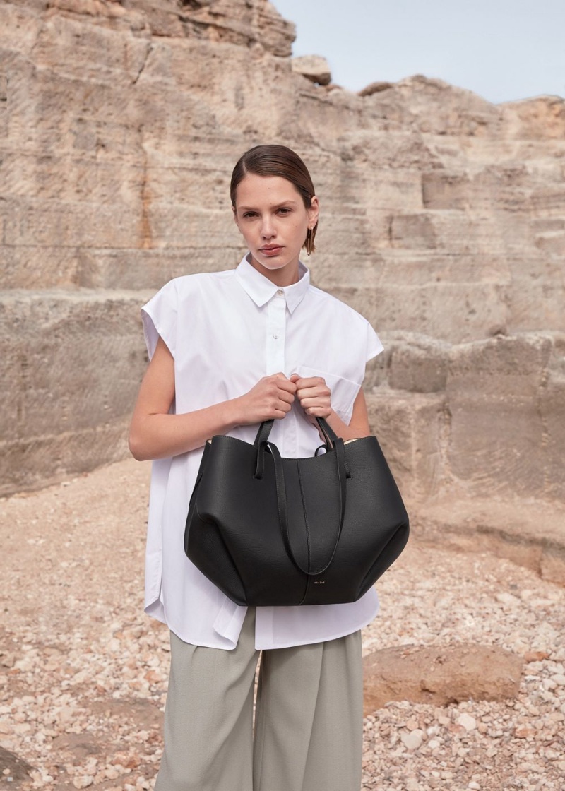 Polene Cyme Women's Bags Black | 857-HVENUA