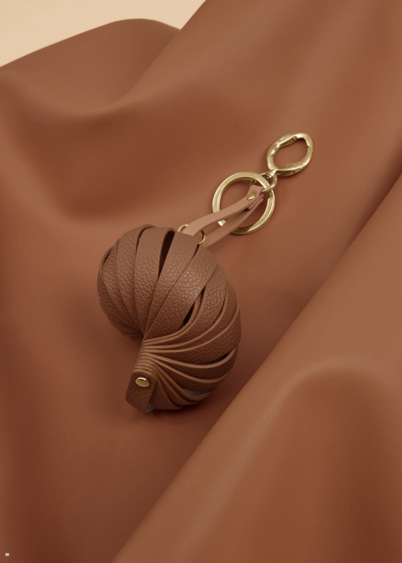 Polene Elis Keyring Women's Charms Brown | 672-GUISMP