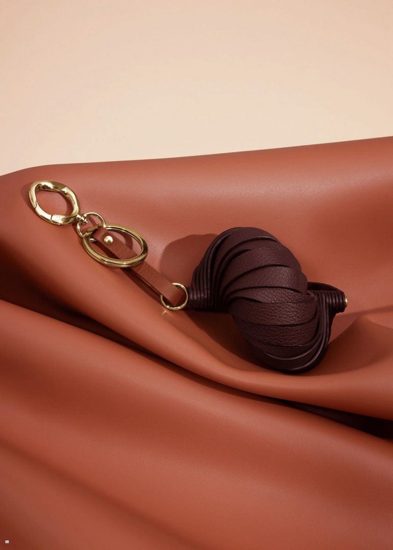 Polene Elis Keyring Women's Charms Burgundy | 134-GBEHUF