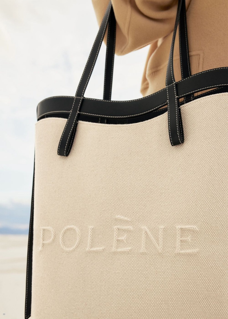 Polene Ilo Women's Bags Black White | 369-QBIPEG