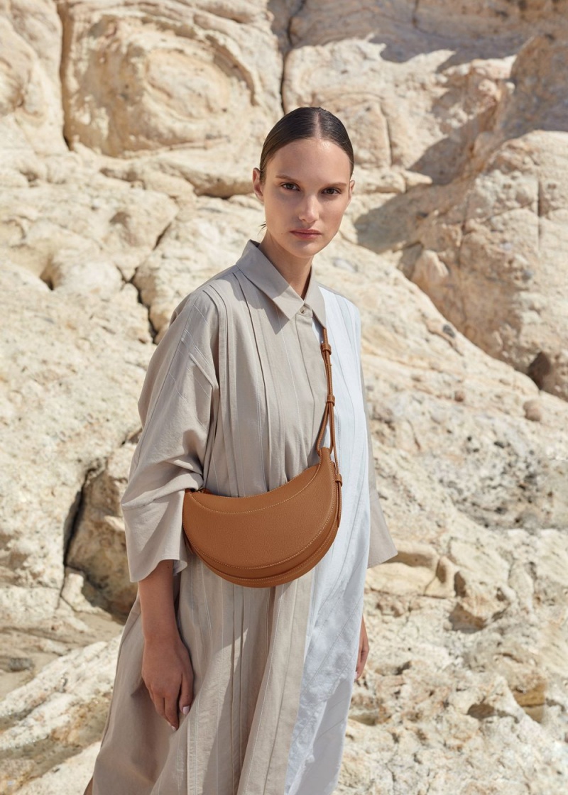 Polene Numéro Dix Women's Bags Brown | 490-GEJUXY