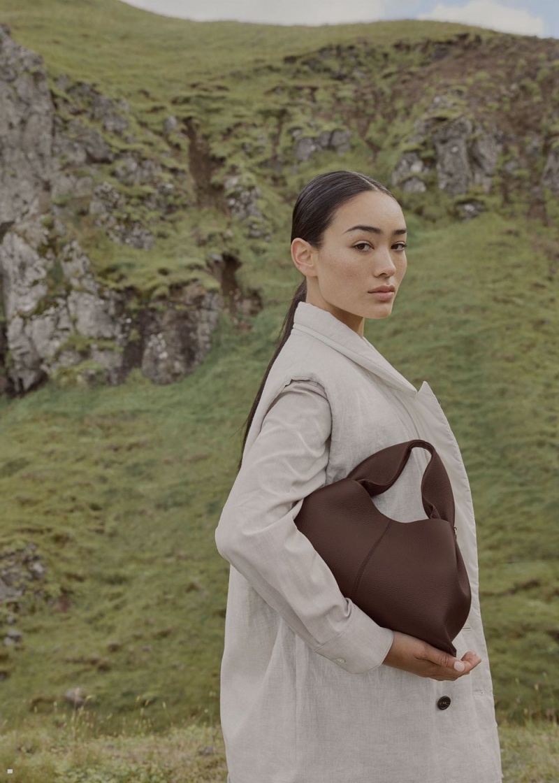 Polene Numéro Neuf Women's Bags Dark Brown | 082-UYSRZN