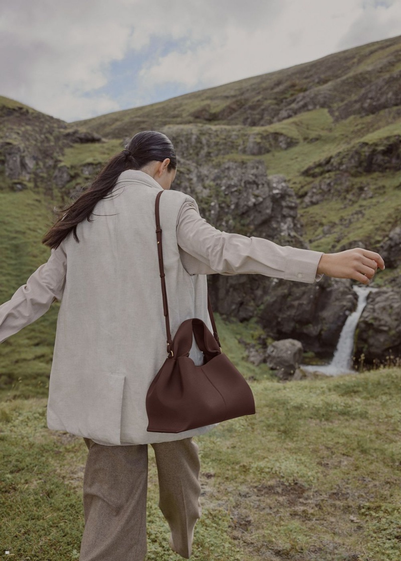 Polene Numéro Neuf Women's Bags Dark Brown | 082-UYSRZN