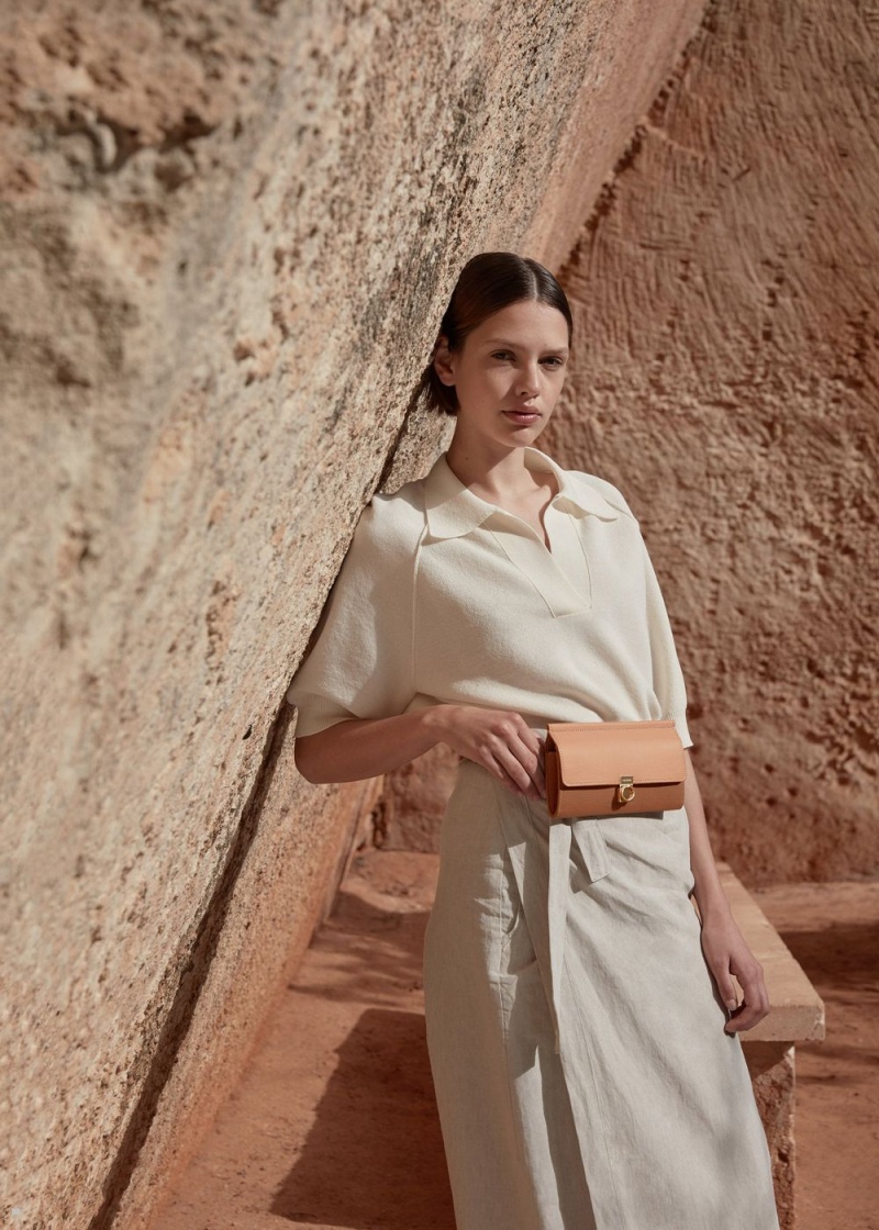 Polene Numéro Sept Belt Women's Wallets Brown | 810-LXDWUM