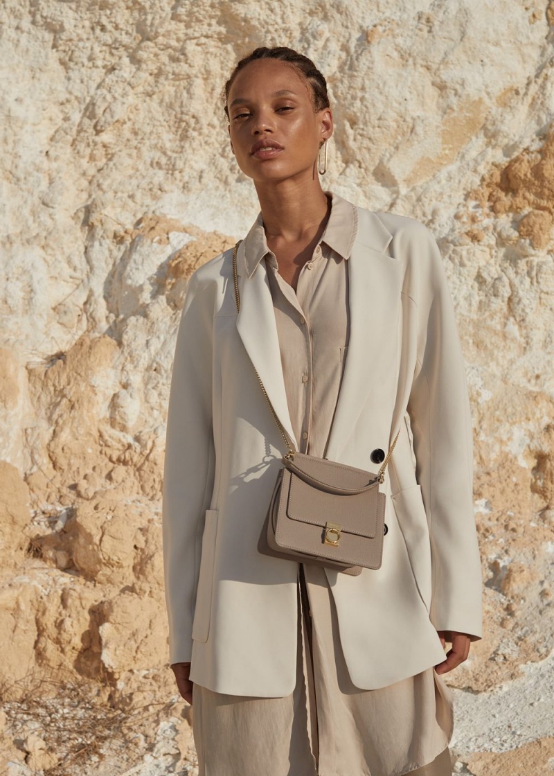 Polene Numéro Sept Mini Women's Bags Grey | 257-NHVCMR