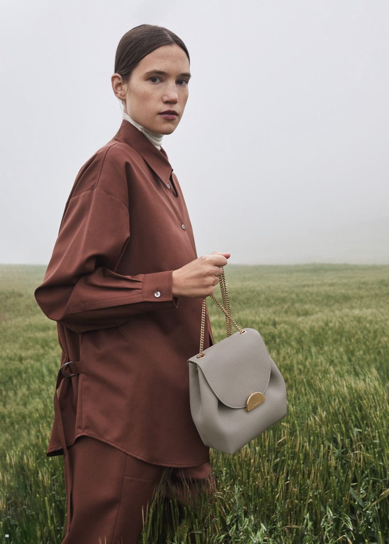 Polene Numéro Un Mini Women's Bags Grey | 694-FHGDOC