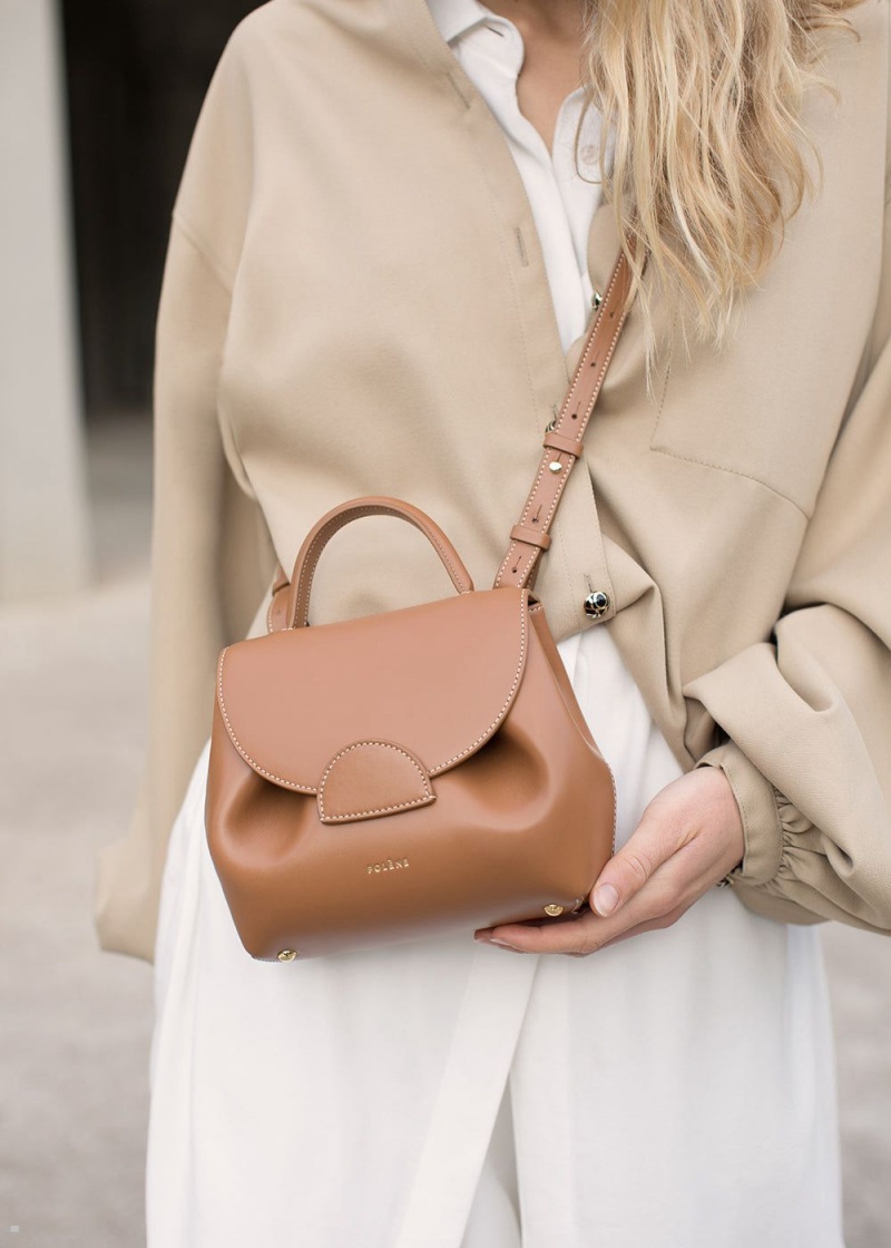 Polene Numéro Un Nano Women's Bags Brown | 075-XEKWIQ
